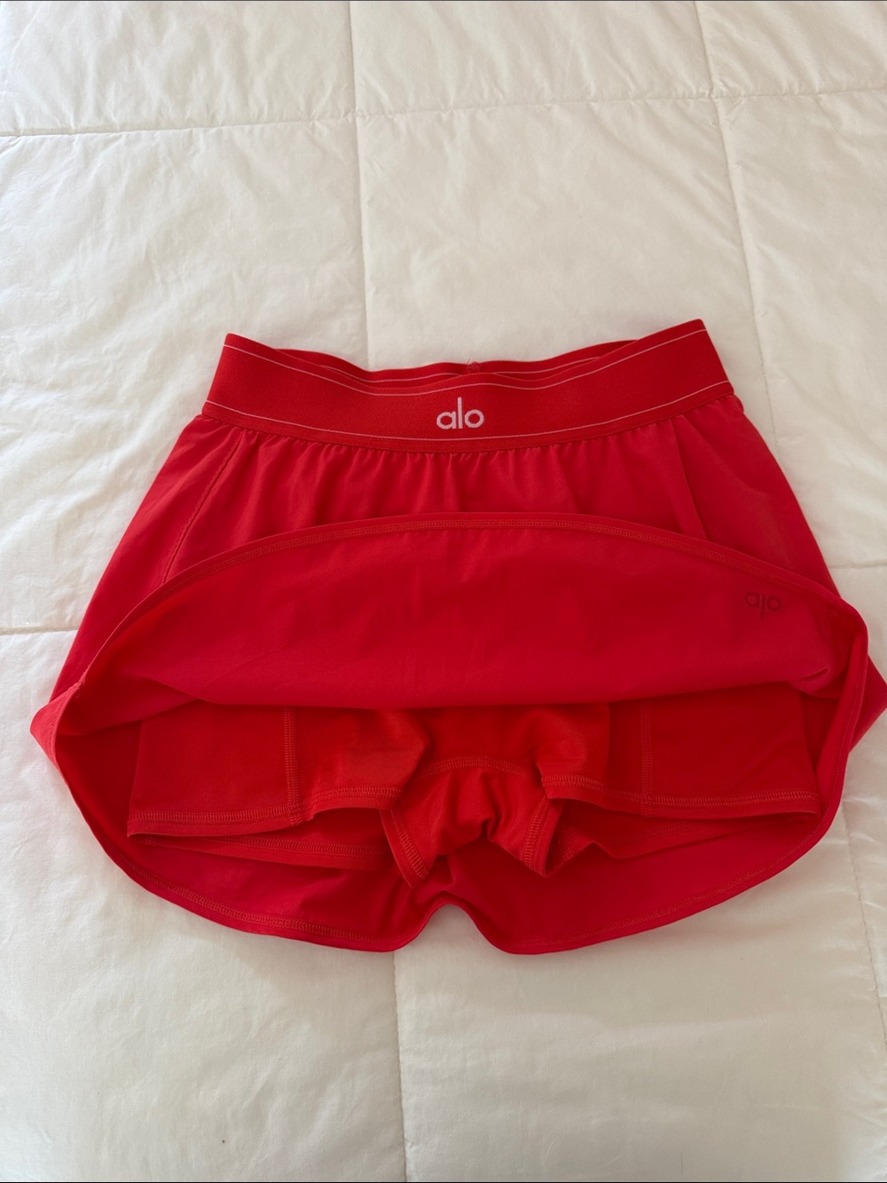 Alo Yoga Match Point Tennis Skirt Red Hot Summer XS - Picture 8 of 9
